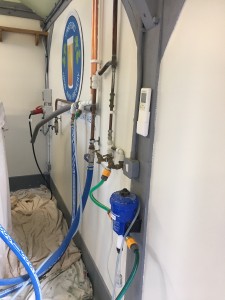 Areas with lots of pipework etc needed to be painted around